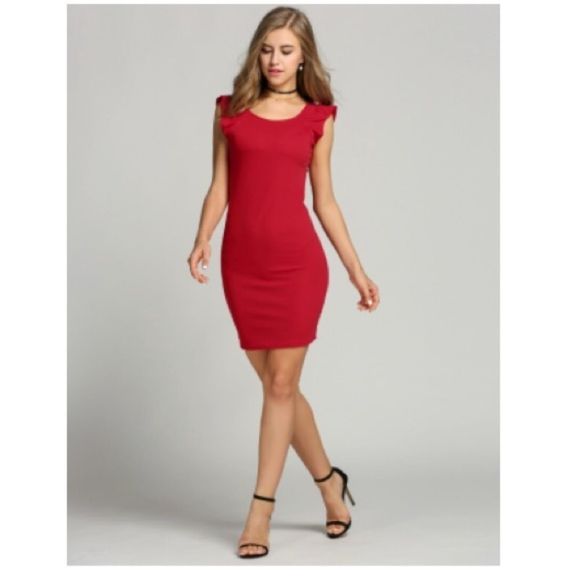 Brand New Sexy Red Cocktail Dress - Picture 2 of 4